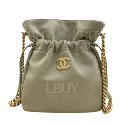 Chanel 金色CC Logo鍊帶手袋 鼠尾草綠 AS2985