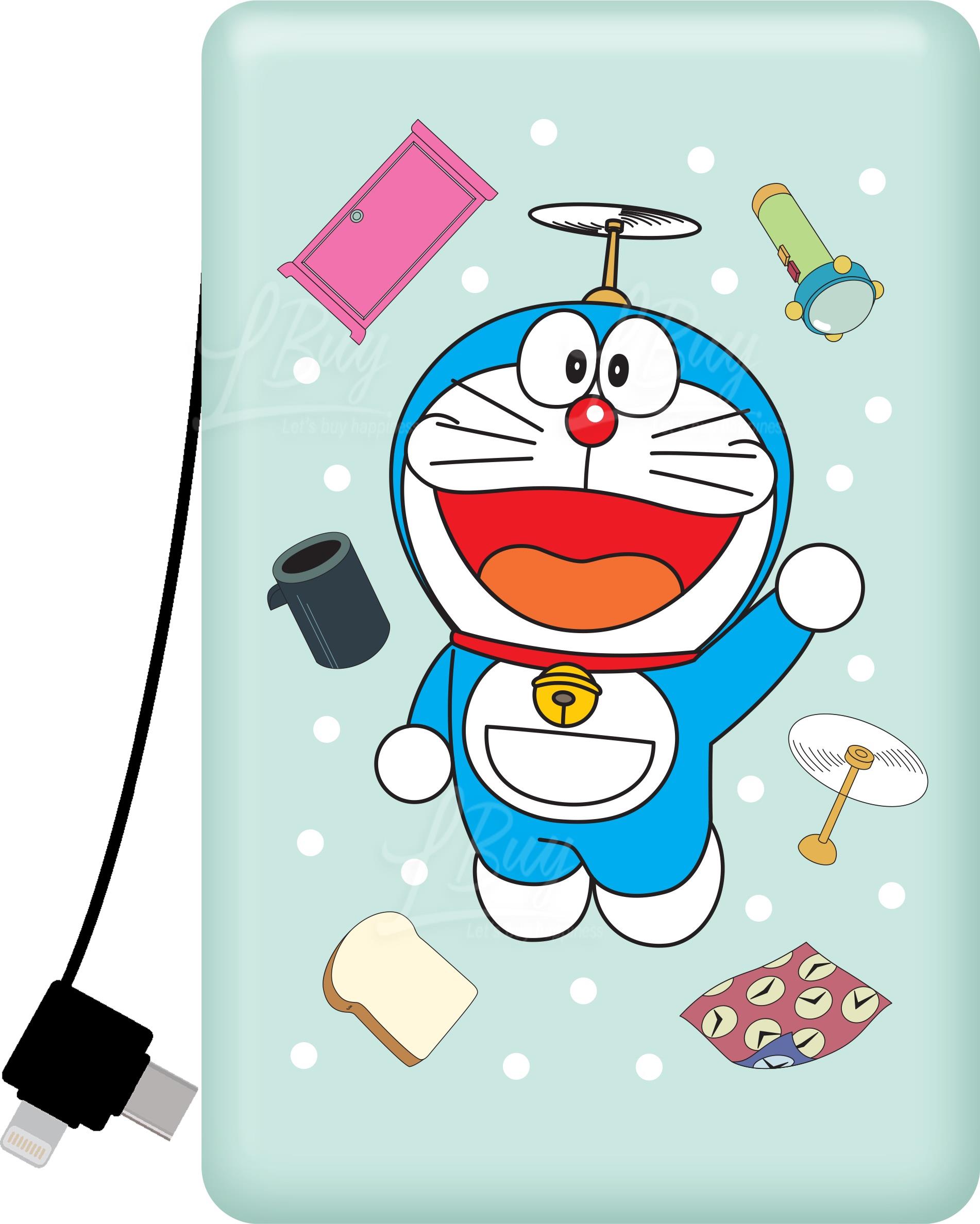 多啦A梦 7000mAh POWER BANK (自带线充电宝) 多啦A梦