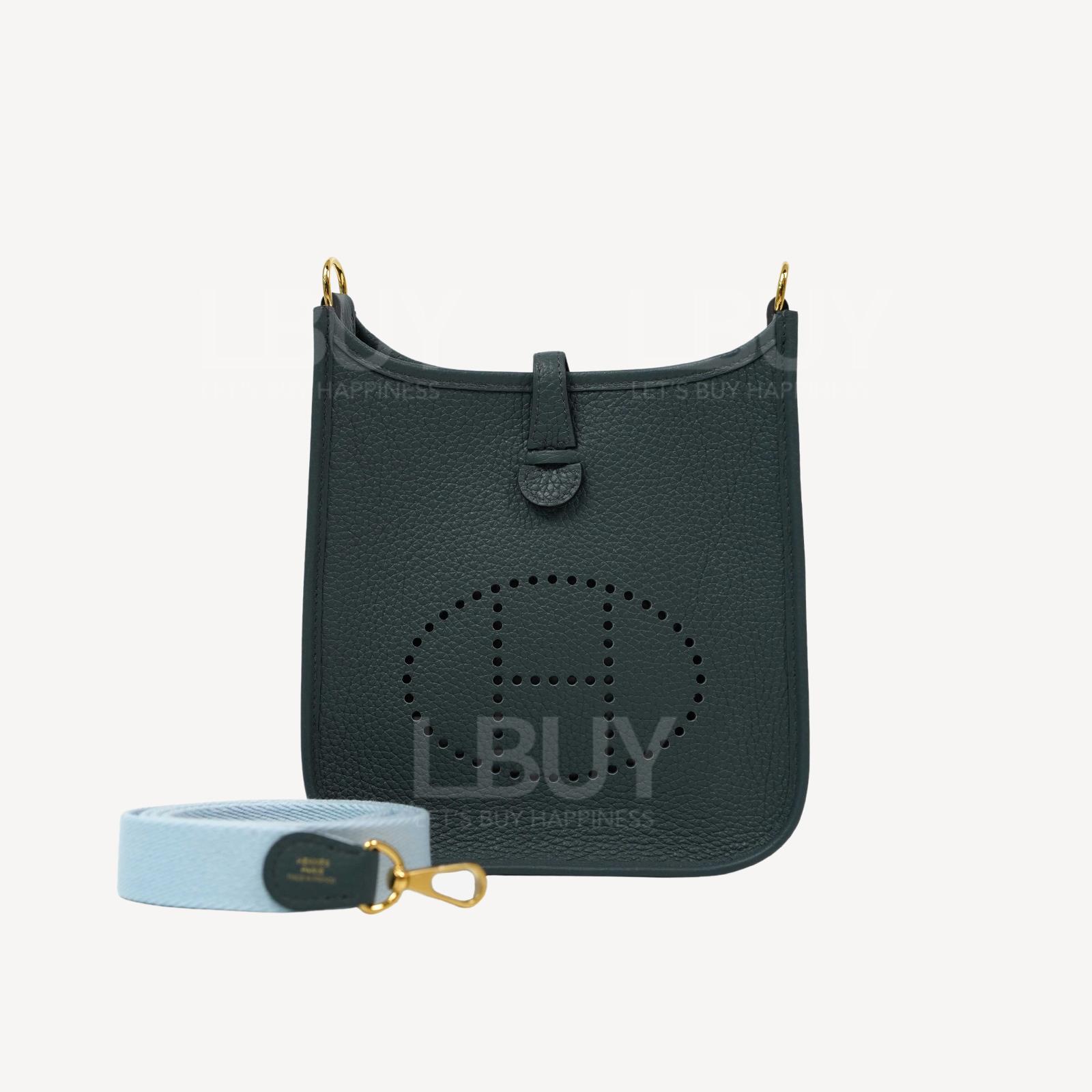 Hermes Mini Evelyne 16 Amazone Bag Y7 风暴蓝 金扣