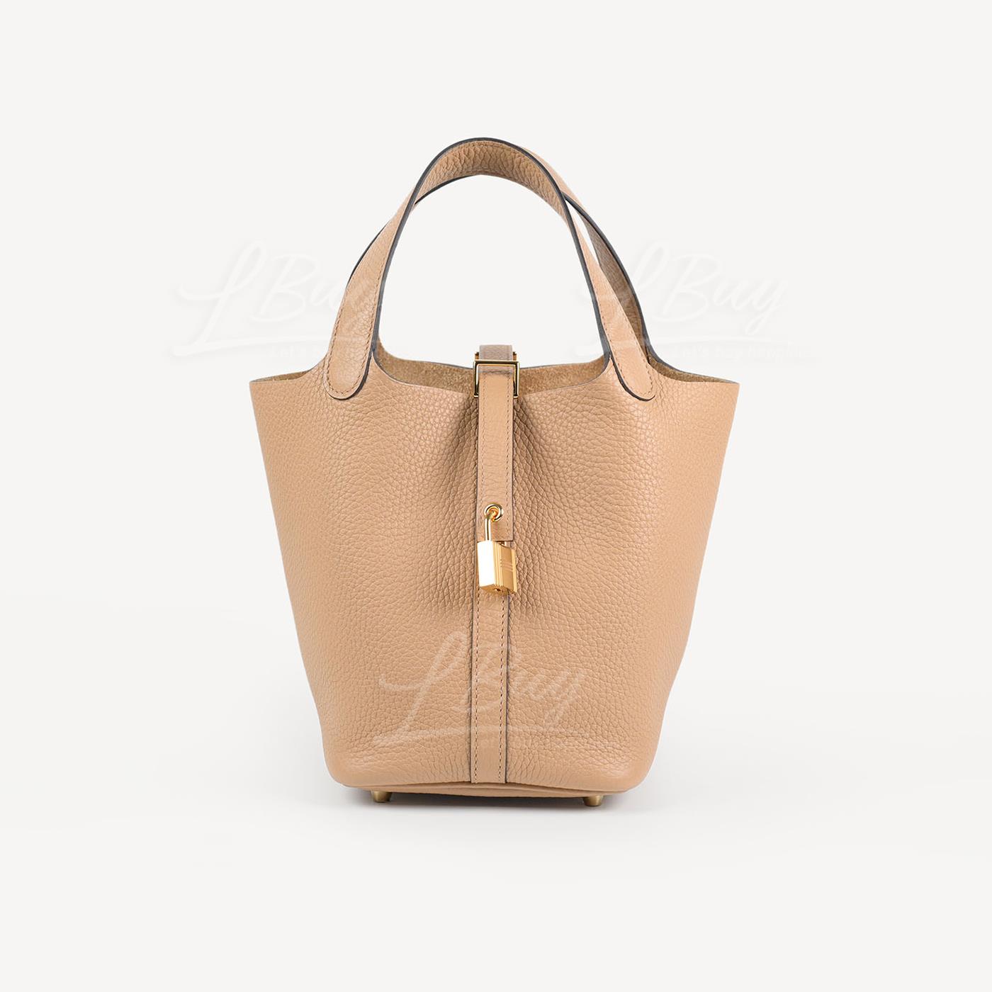 Hermes Picotin Lock 18 Bag OM Chai ghw