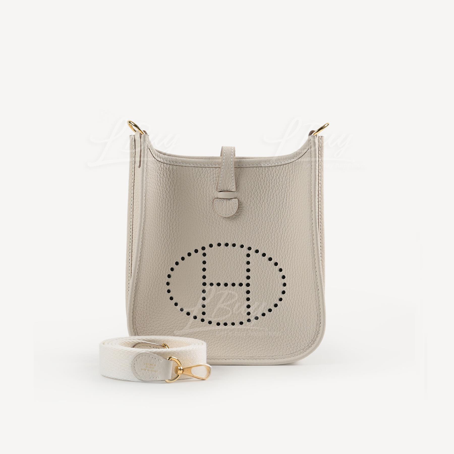 Hermes Mini Evelyne 16 Amazone Bag 奶昔白 金扣