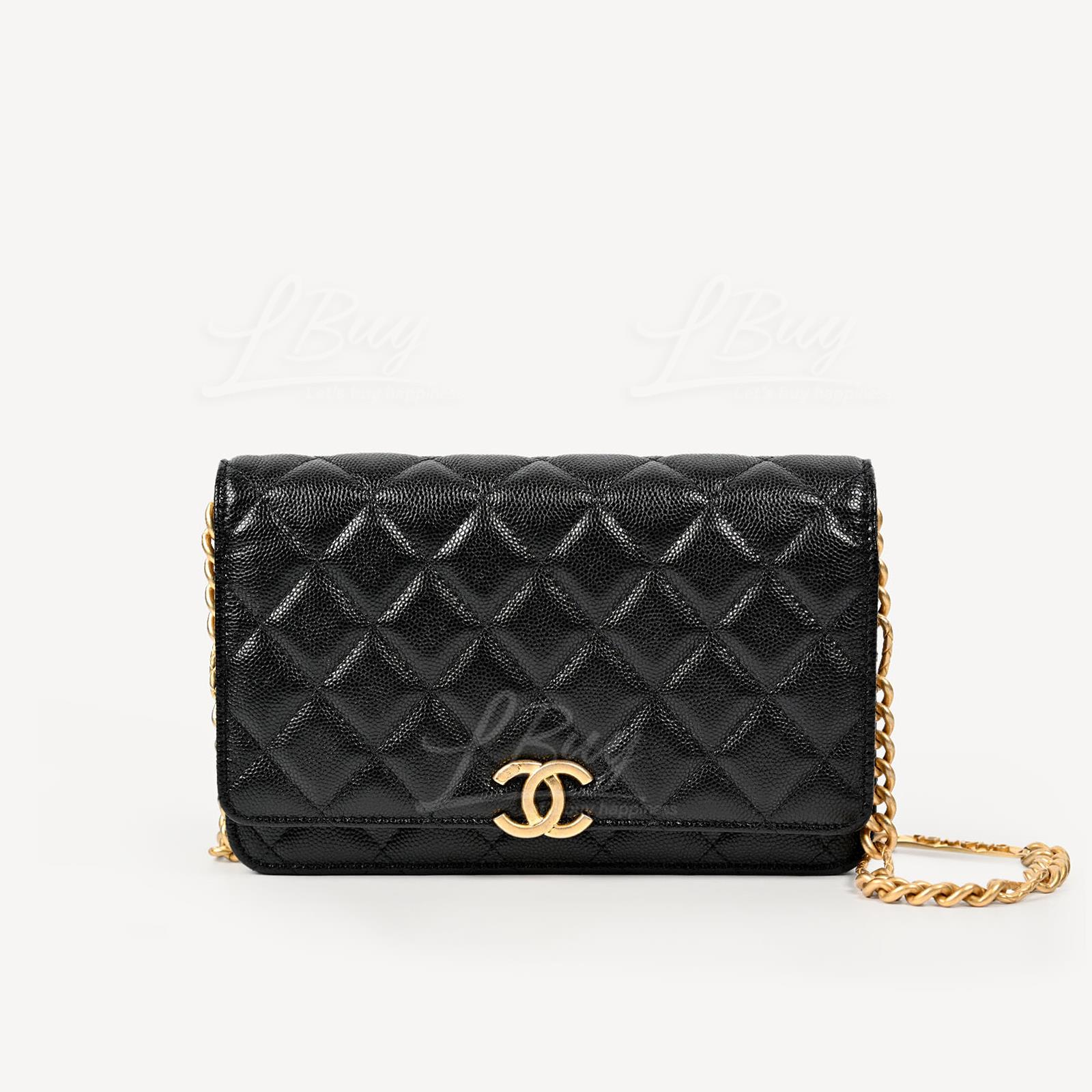 Chanel Logo金屬牌鏈帶包WOC AP2332