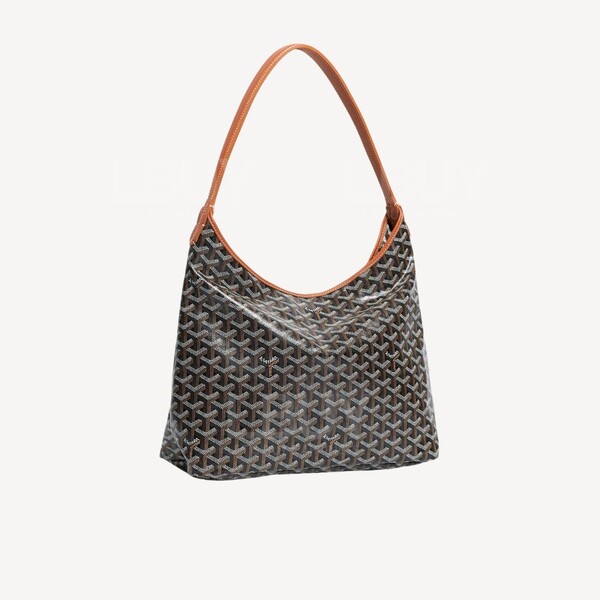 Goyard-Goyard Boheme Hobo Shoulder Bag Black and Tan