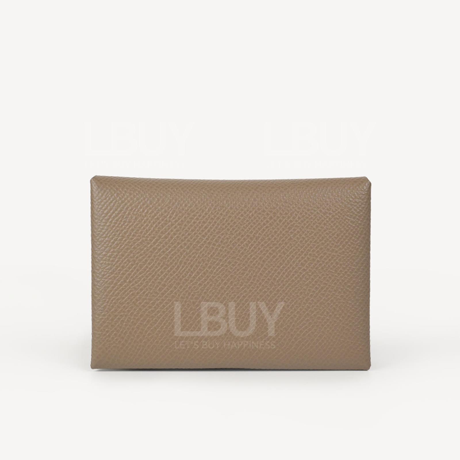 Hermes Calvi Duo Compact Card Holder 大象灰