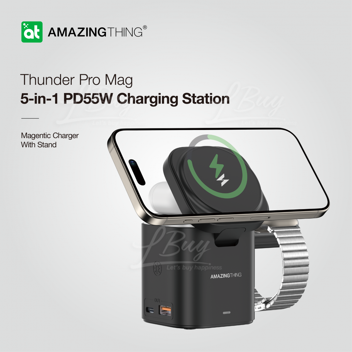 AMAZINGthing Thunder Pro Mag 5-in-1 PD55W Charging Station