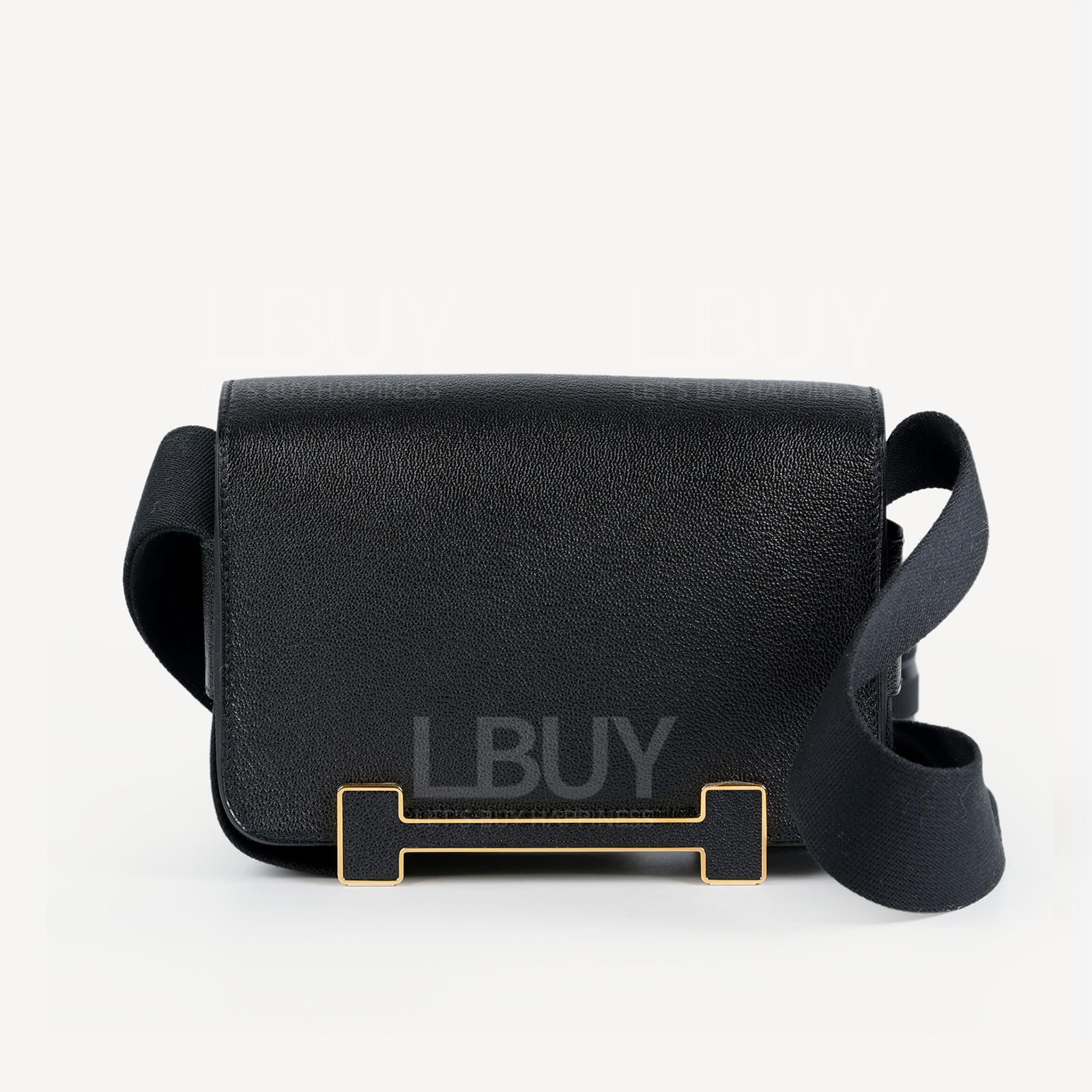 Hermes Geta Bag 黑色 金扣