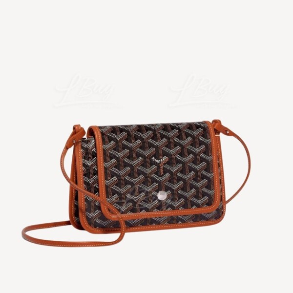 Goyard Goyard Plumet Pocket Wallet Shoulder Bag WOC Black and Tan