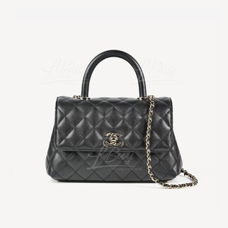 Chanel Coco Handle 小號24cm 黑色手挽垂蓋手袋 A92990