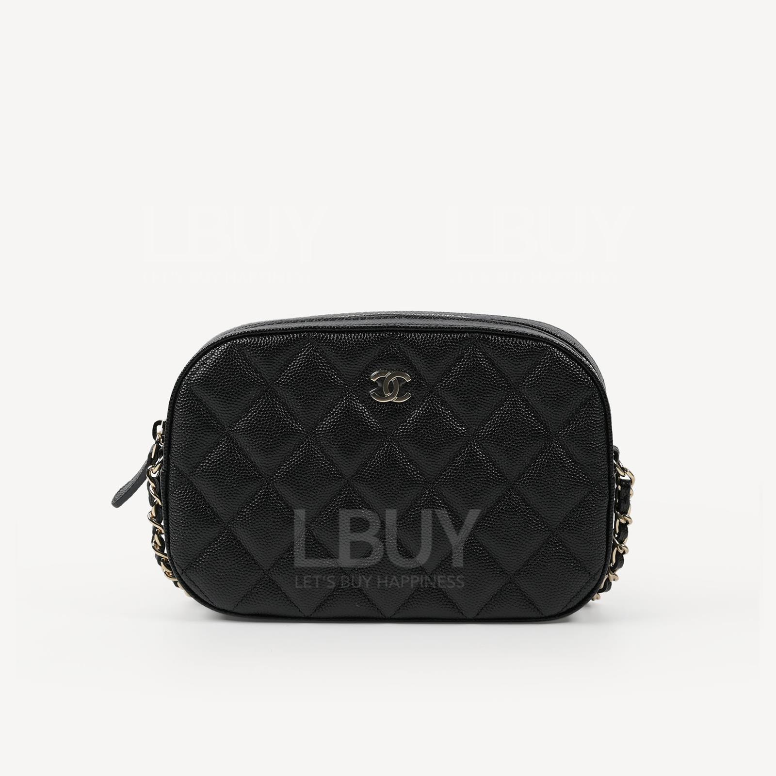 Chanel 黑色链带相机包斜背袋 AP2287