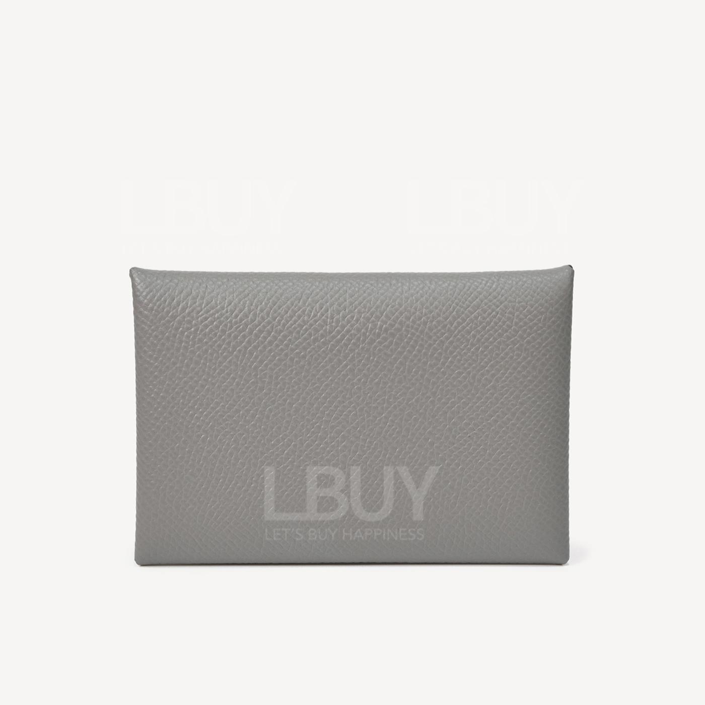 Hermes Calvi Card Holder Etain
