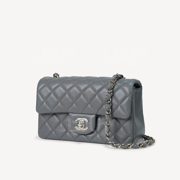 Chanel-Chanel 經典20cm灰黑色垂蓋手袋A69900