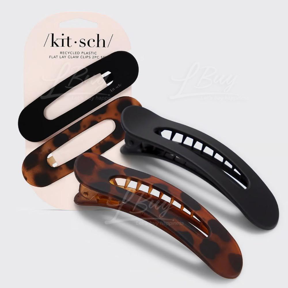 Kitsch Matte Flat Lay Claw Clip (2pc Black Tort)