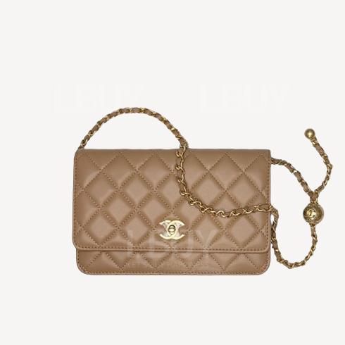 Chanel Gold Ball Beige Wallet On Chain AP1450