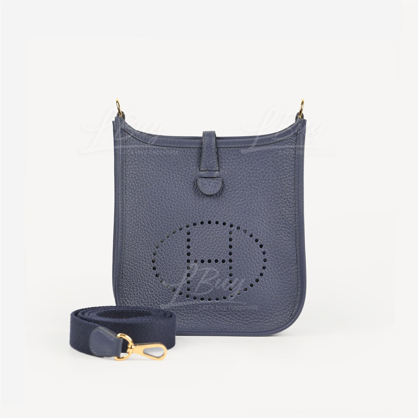 Hermes Mini Evelyne 16 Amazone Bag 午夜蓝 金扣