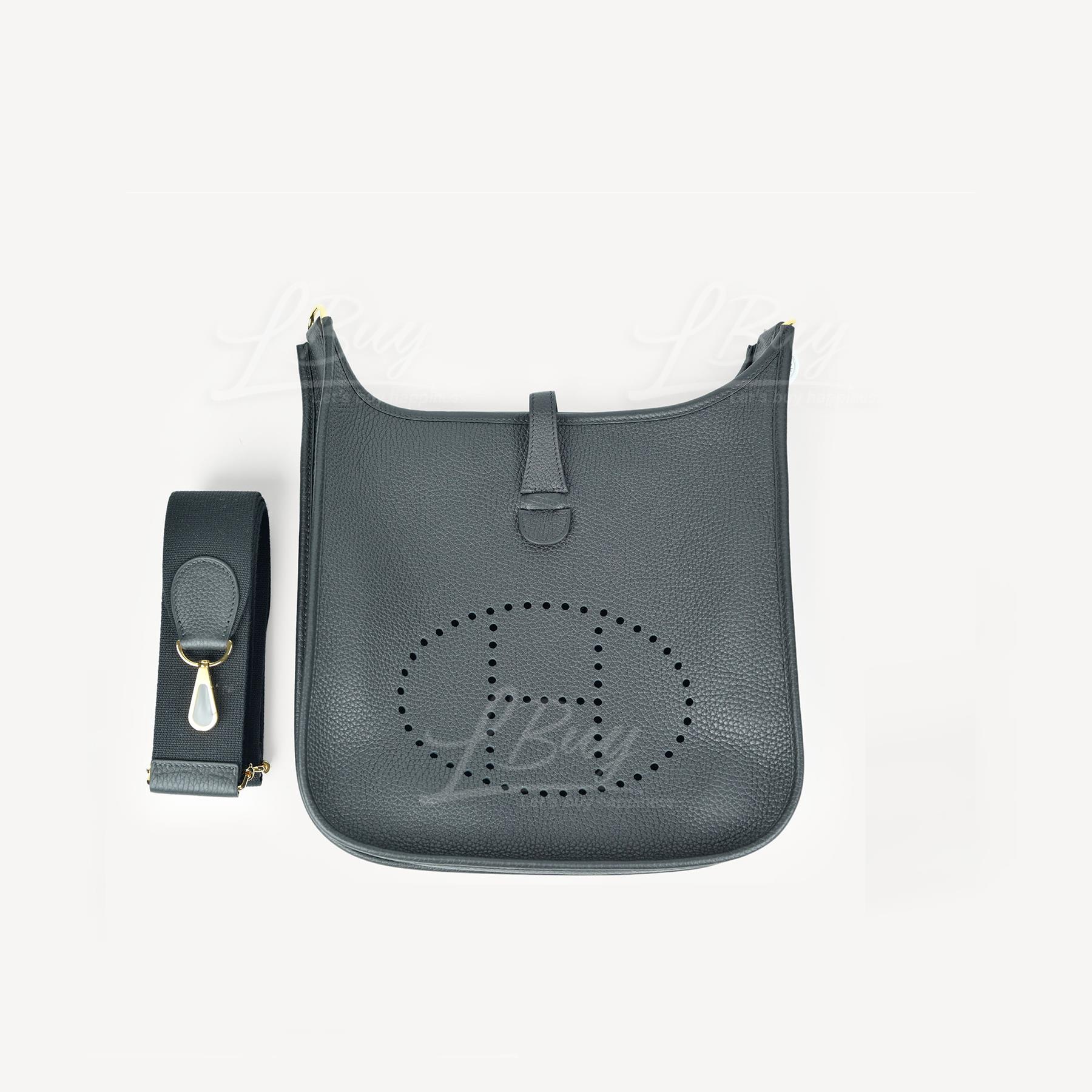 Hermes Evelyne 29 Bag 黑色 金扣