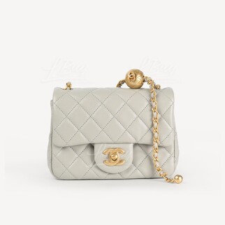 Chanel Flap Bag Light Grey 17cm AS1786