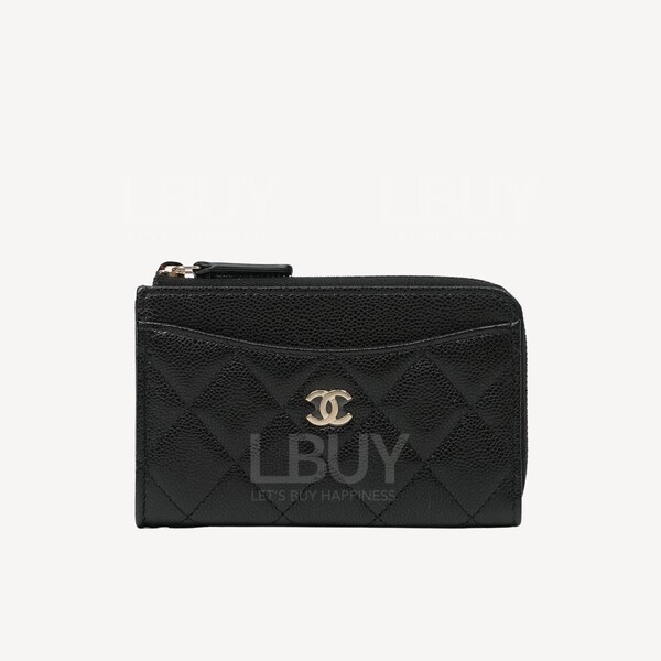 Zipped Card Holder Chanel Classic Key Holder Chanel-Chanel Black