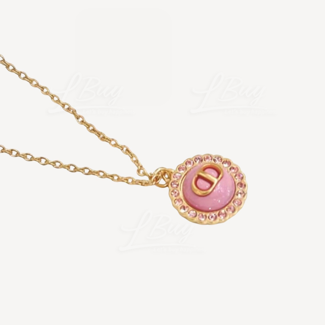 Dior Petit CD Baroque Necklace Pink N2636