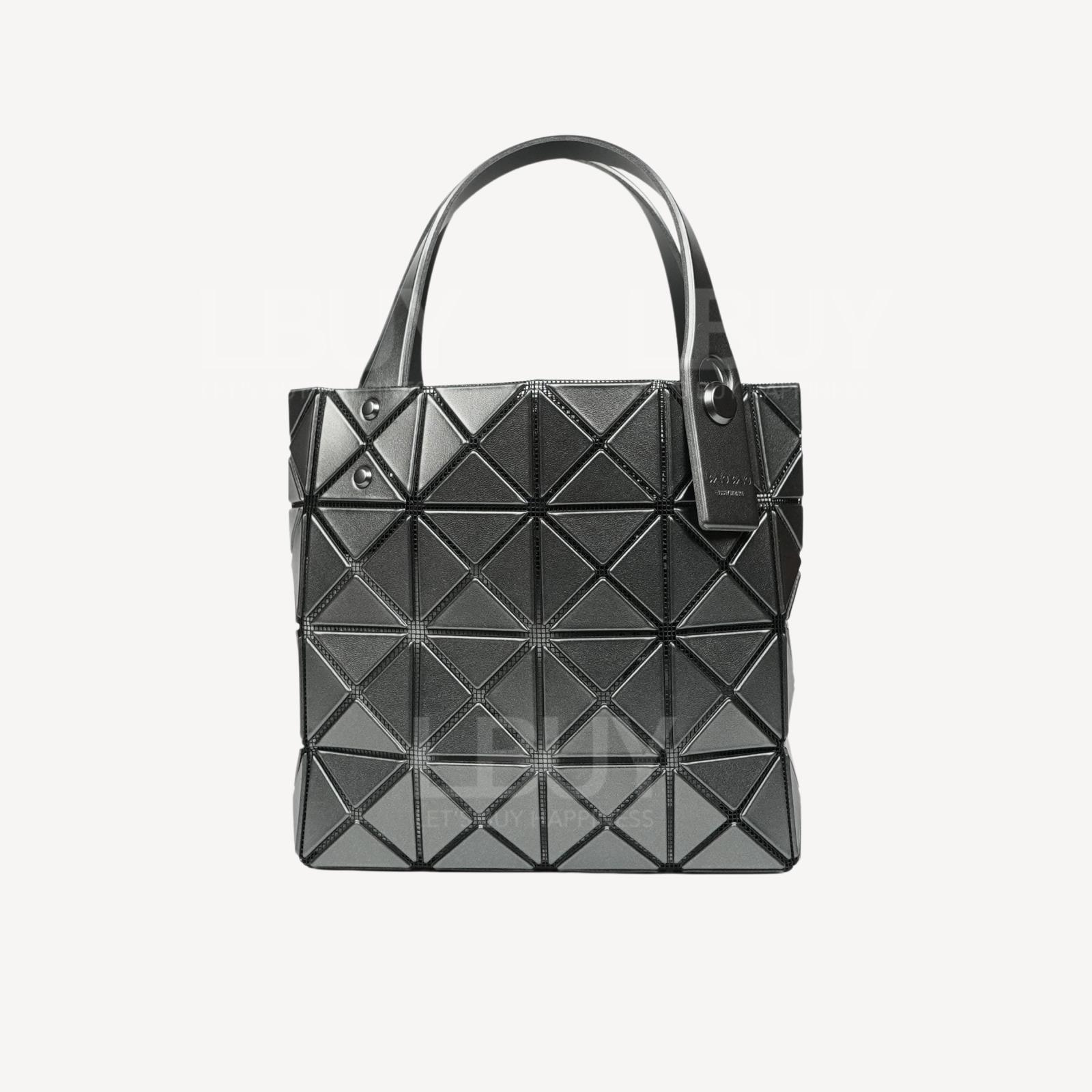 Bao Bao Issey Miyake Lucent Boxy Mini Tote Bag Gunmetal AG651-94