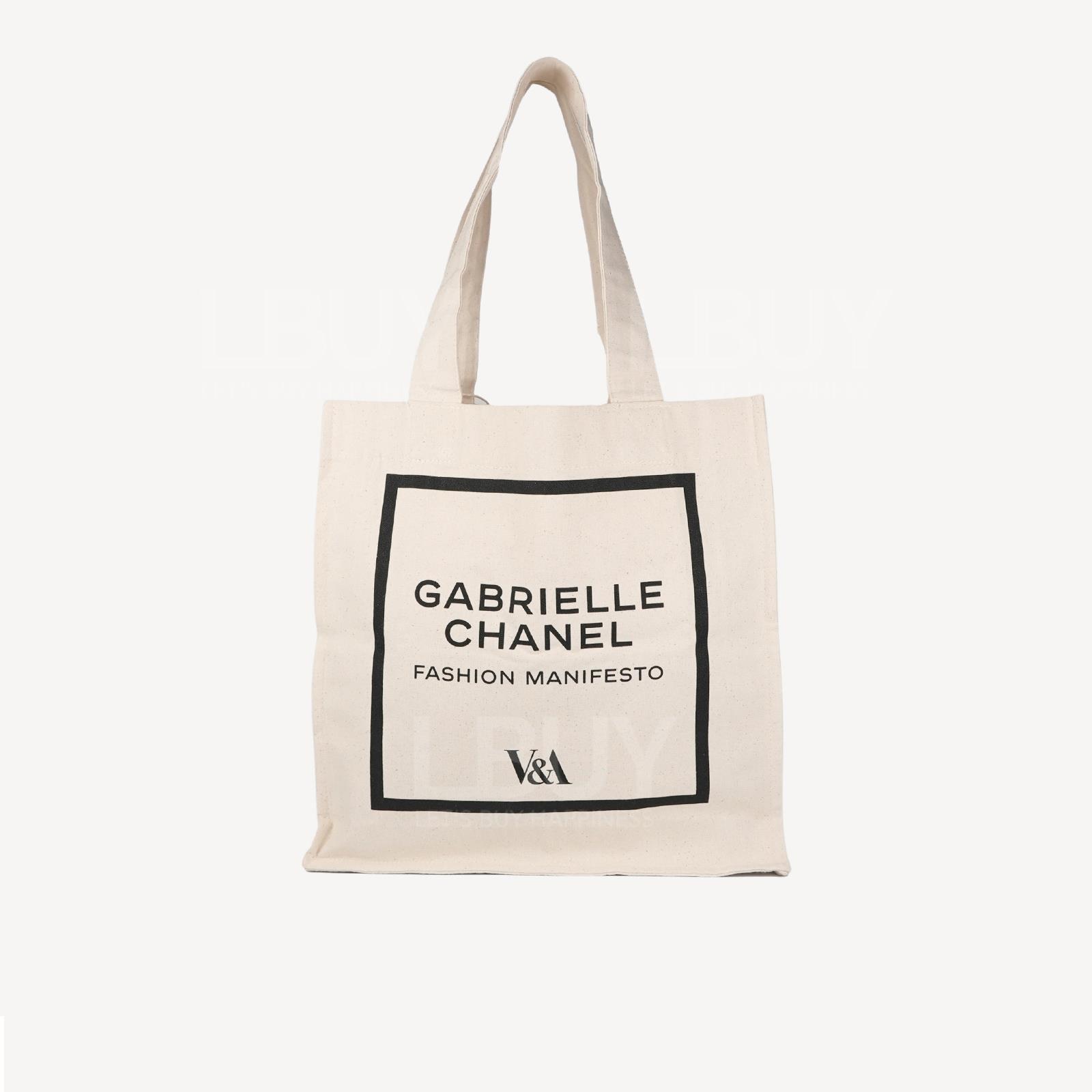 Chanel 联名英国 V&A 博物馆限定帆布包 米白色