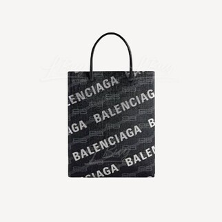Balenciaga 黑銀併色Logo Mini Totebag