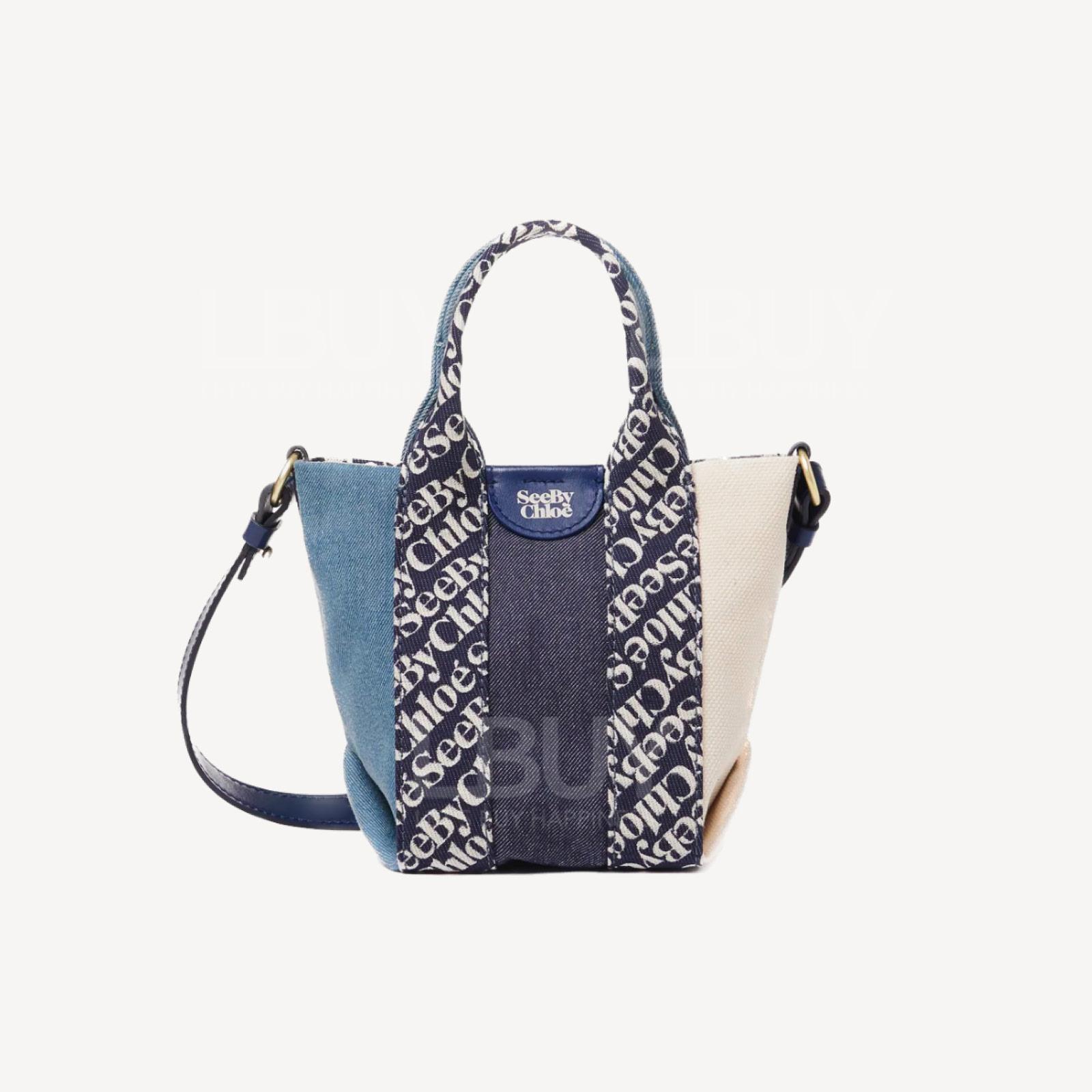 See by Chloe 牛仔併布Tote bag 另有長帶可斜孭