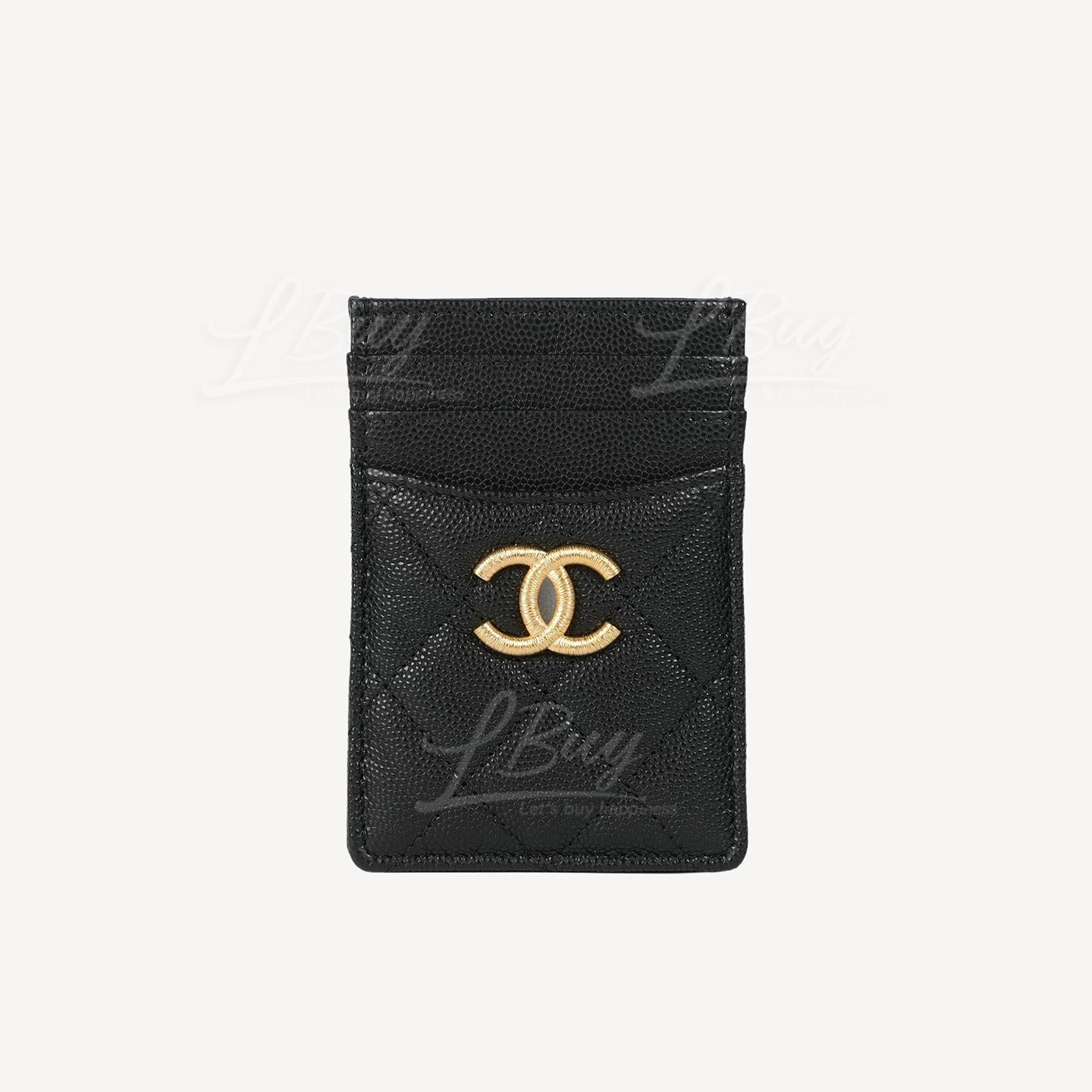 Chanel 復古金扣牛皮卡片包 Card Holder AP3527