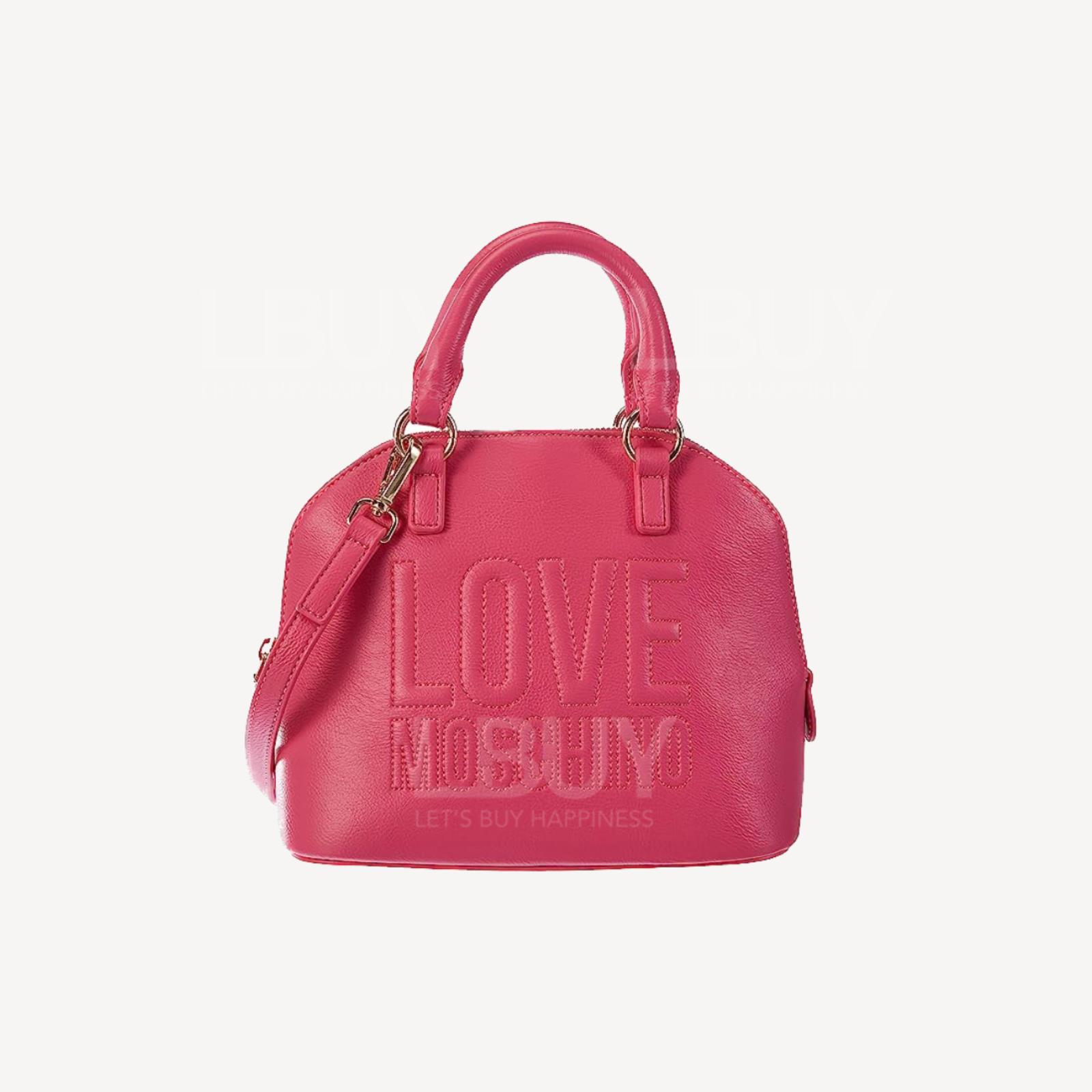 Love Moschino桃紅色Logo貝殼包 另有長帶可斜孭側孭
