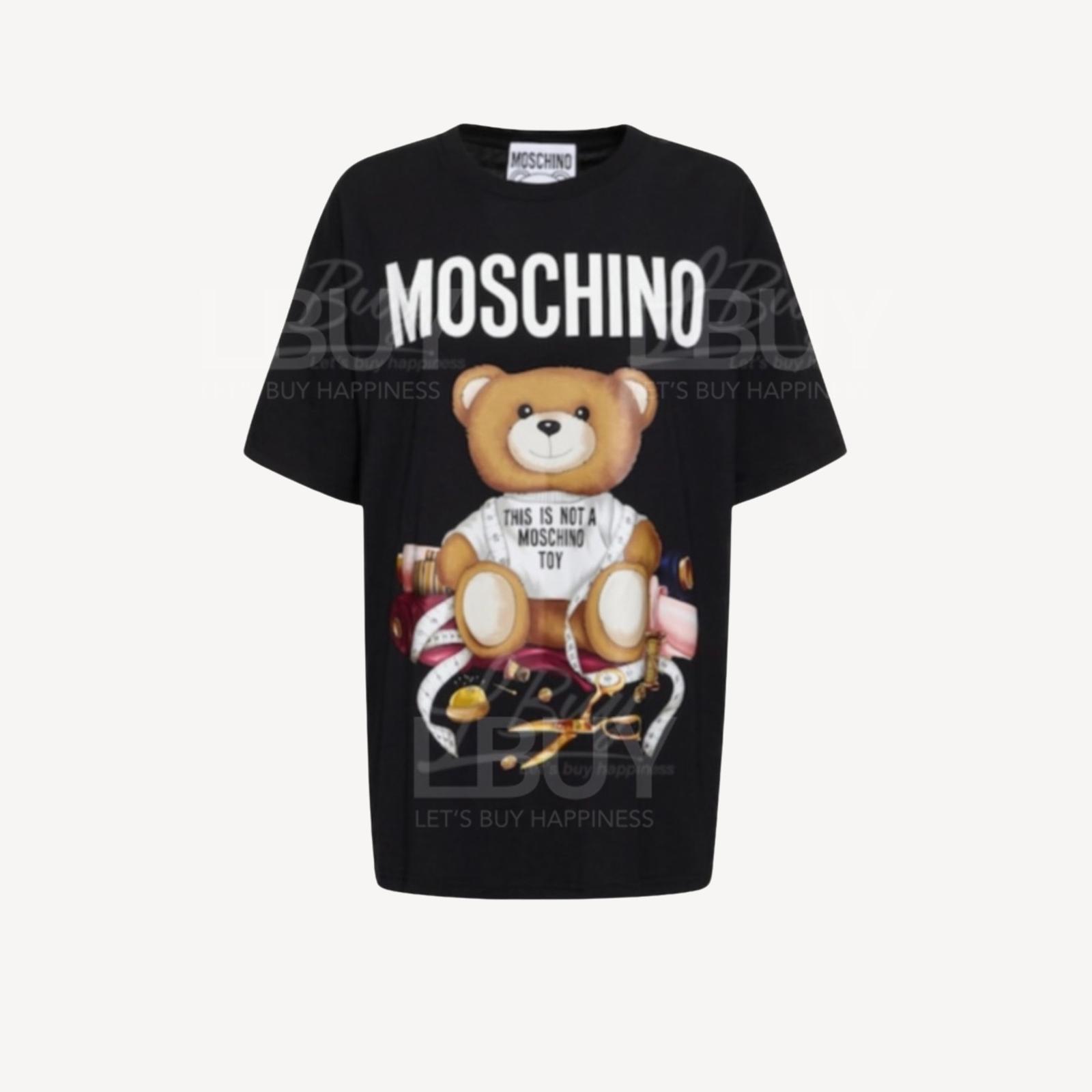 Moschino 裁縫小熊黑色短袖Tee T-Shirt