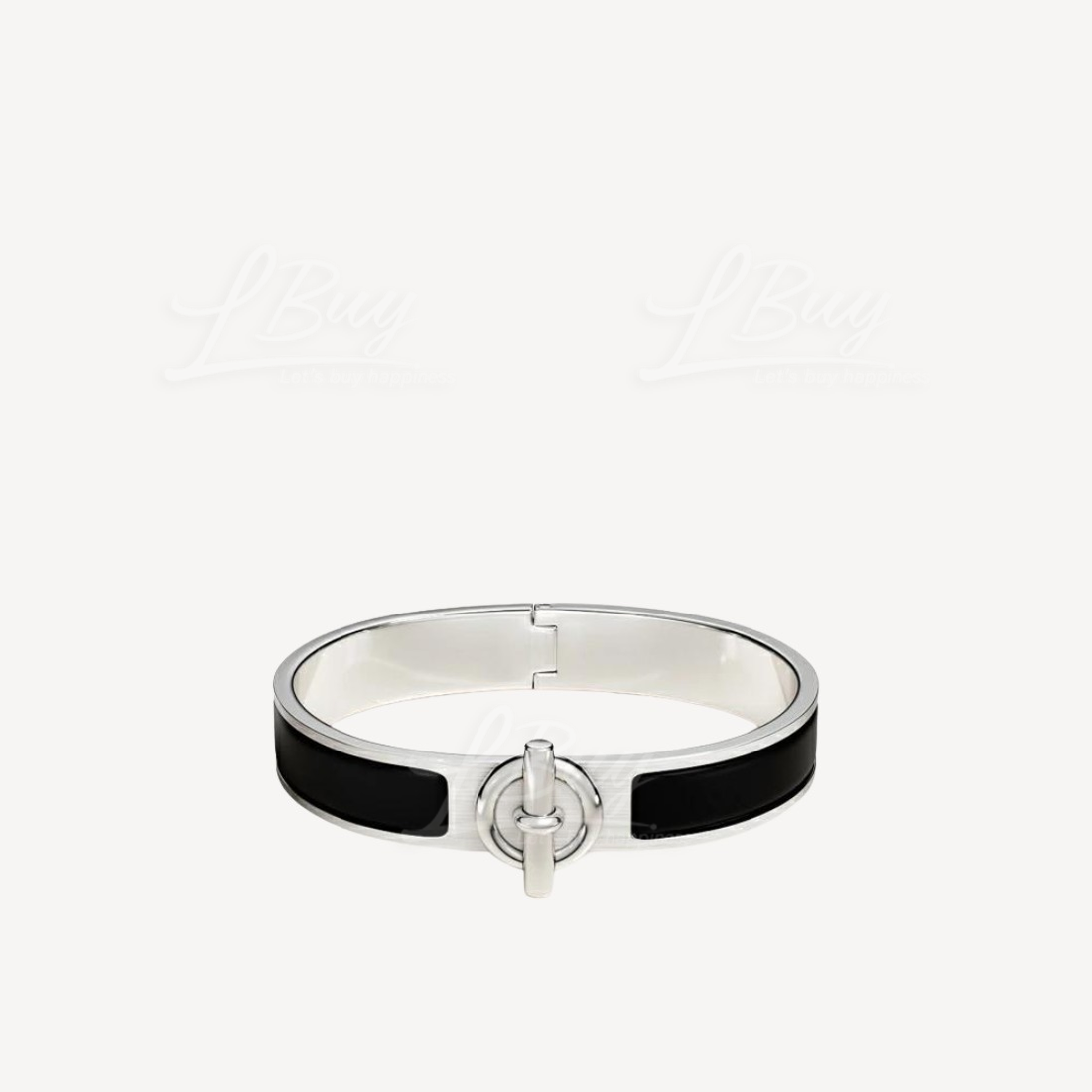 Hermes Clic Glenan bracelet 黑色配銀色 T5 Size