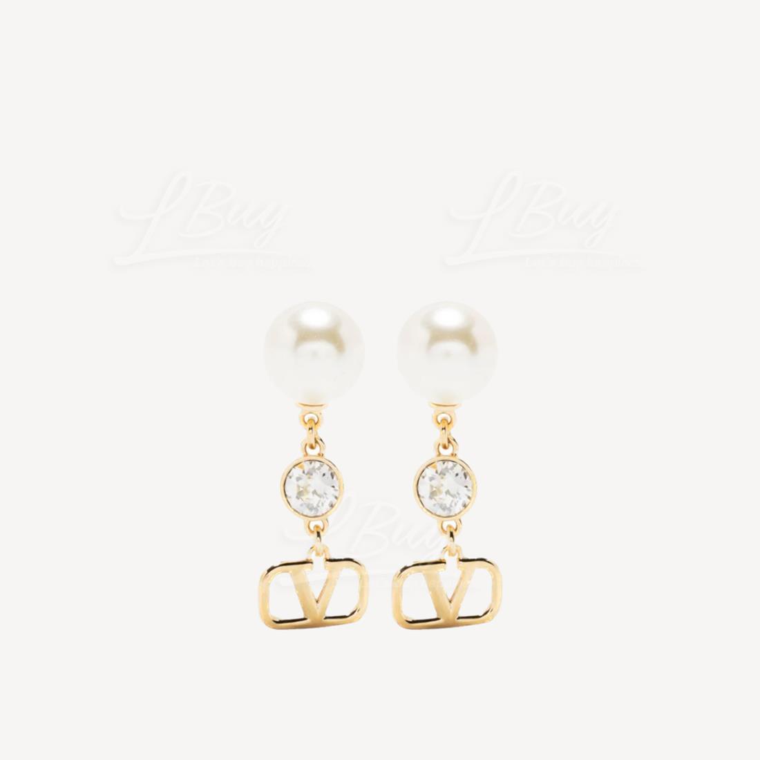 Valentino Garavani VLogo Signature Metal and Swarovski® Crystal Earrings