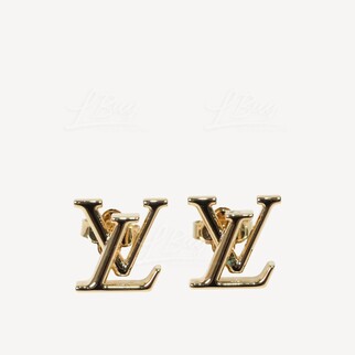 LV 金色 Iconic Logo耳环 M00743_M00610