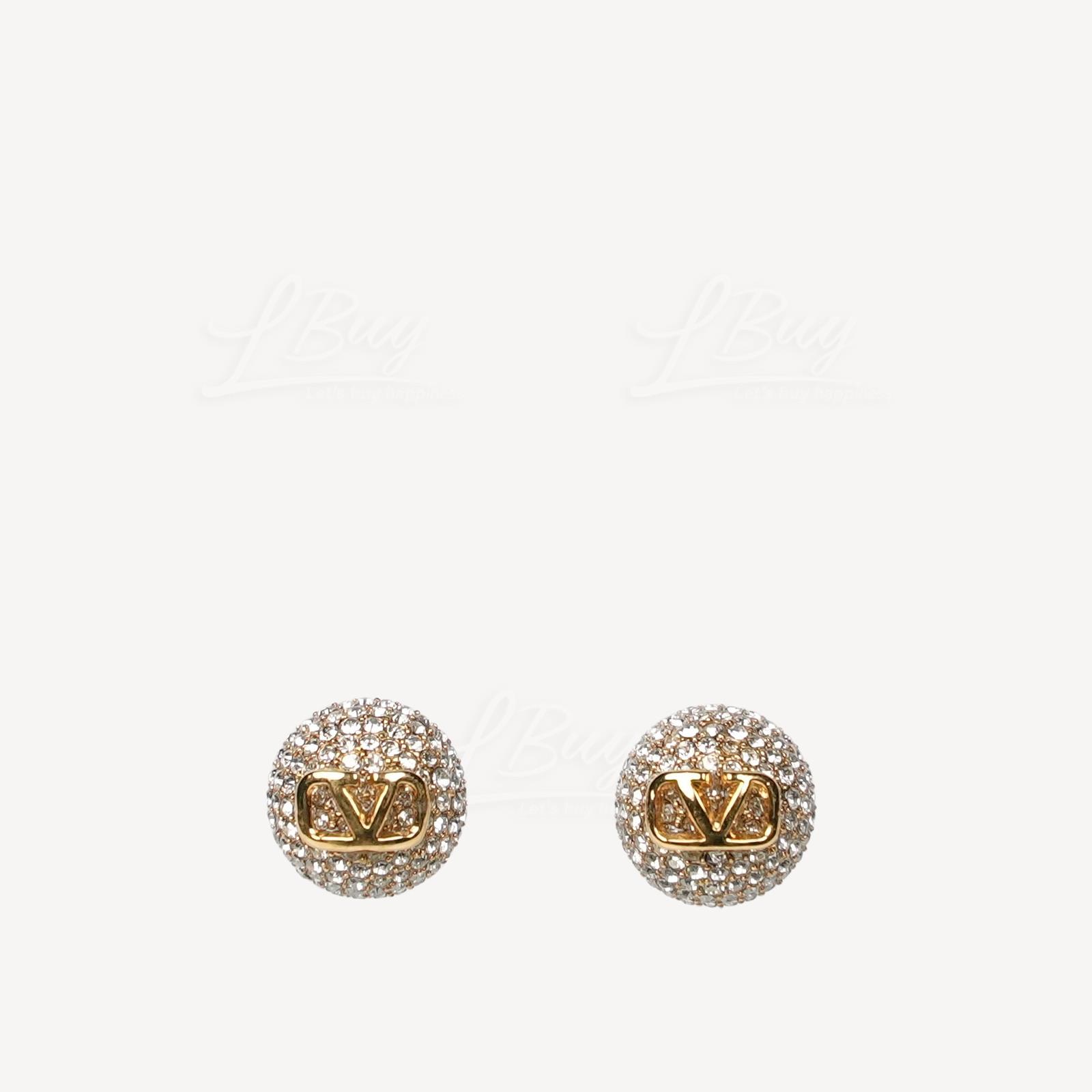 Valentino Garavani VLogo 配施華洛世奇®水晶耳釘