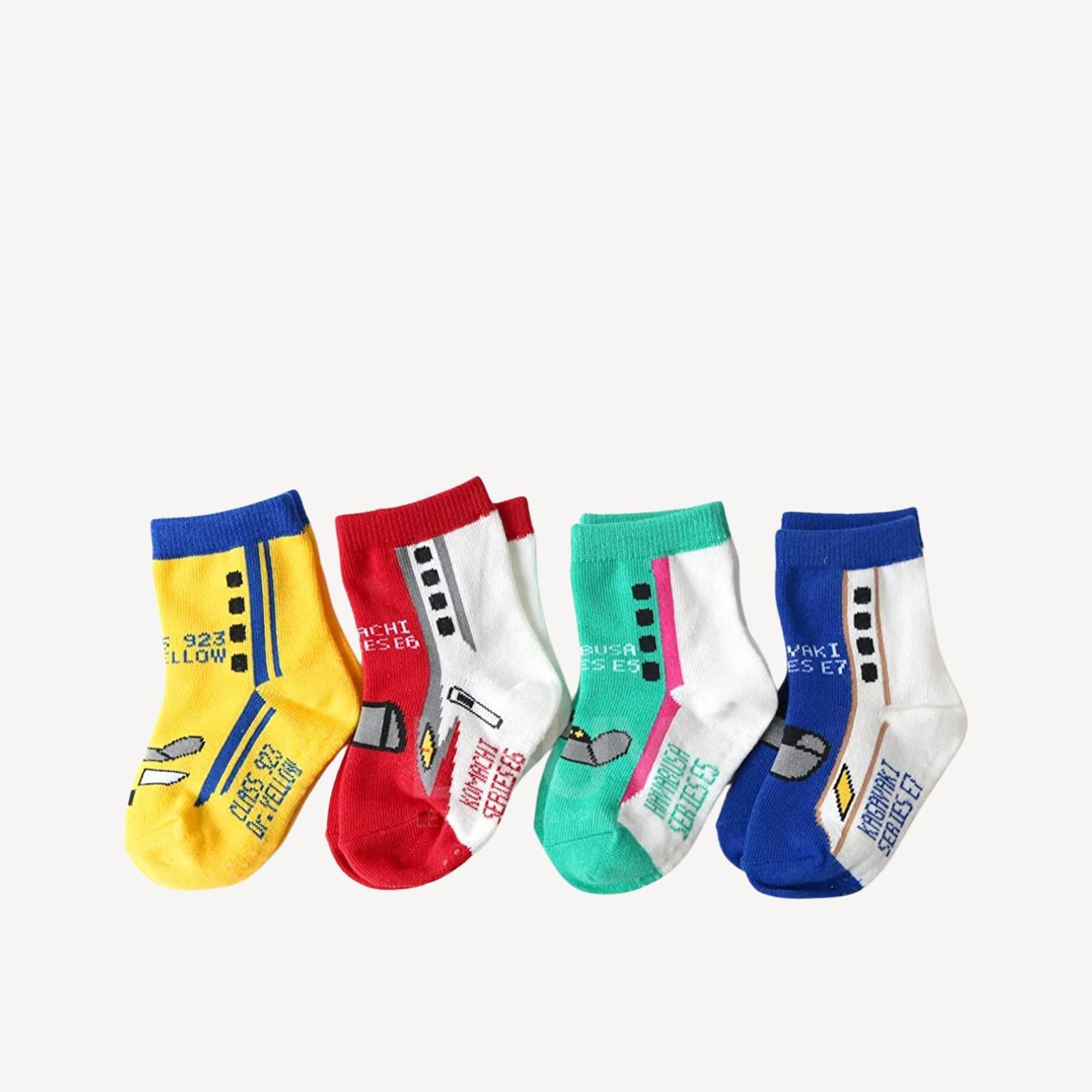 新幹線襪子4枚組9-14cm或15-20cm