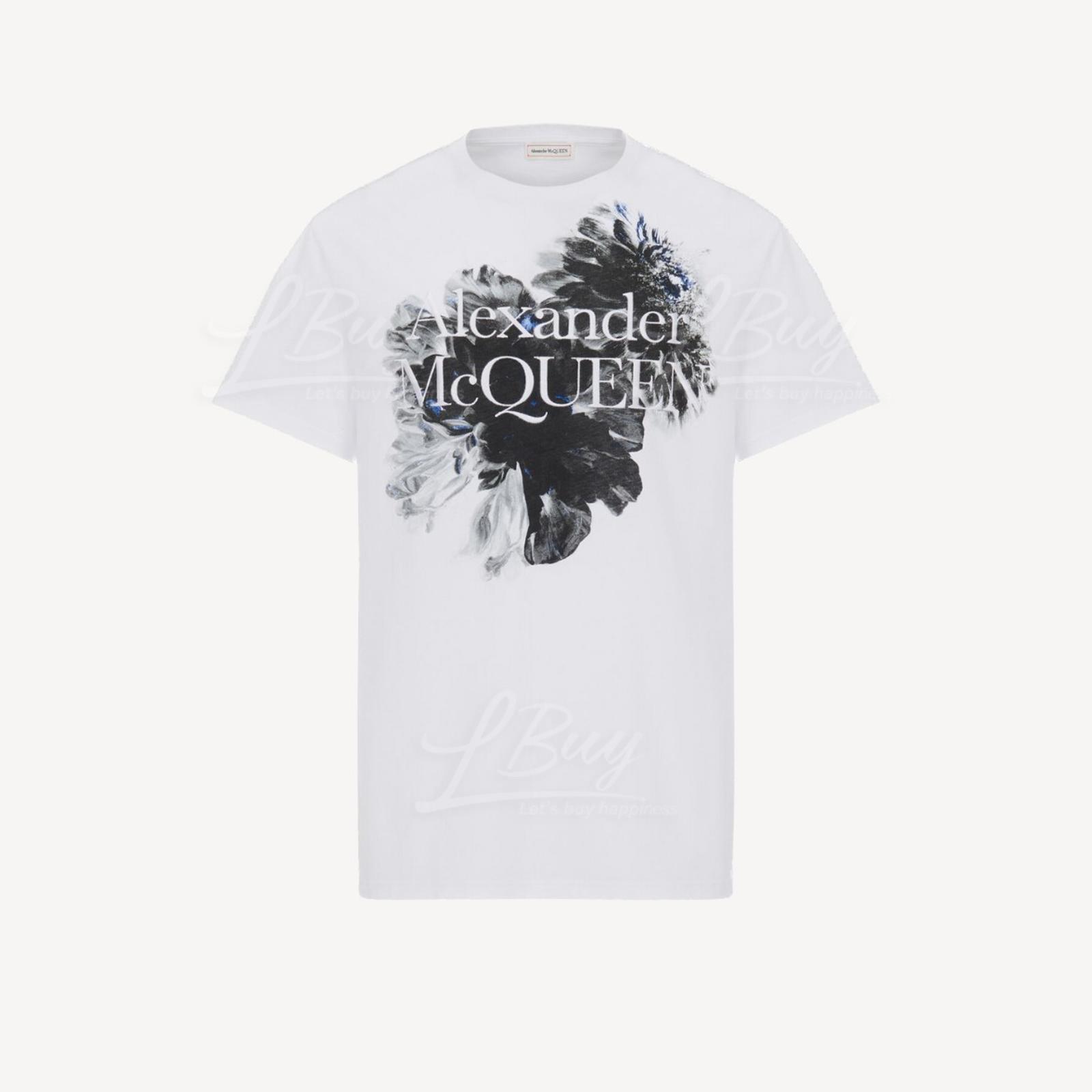 Alexander McQueen 图桉印花圆领 T 恤