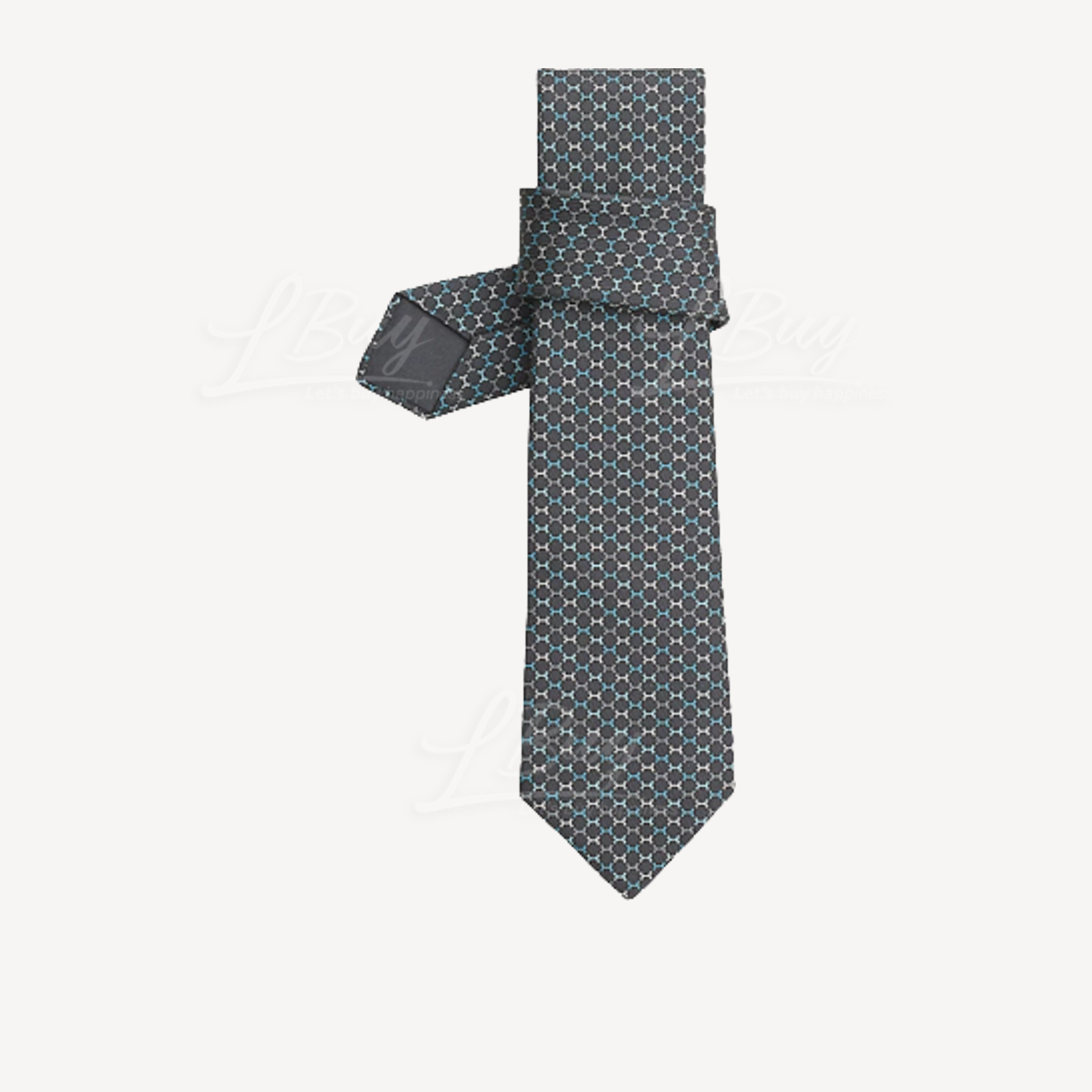 Hermes Tie 7 H Street tie 木炭色 灰色 藍色