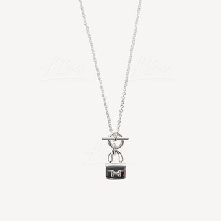 Hermes Amulettes Constance Pendant 925 Sterling Silver Necklace