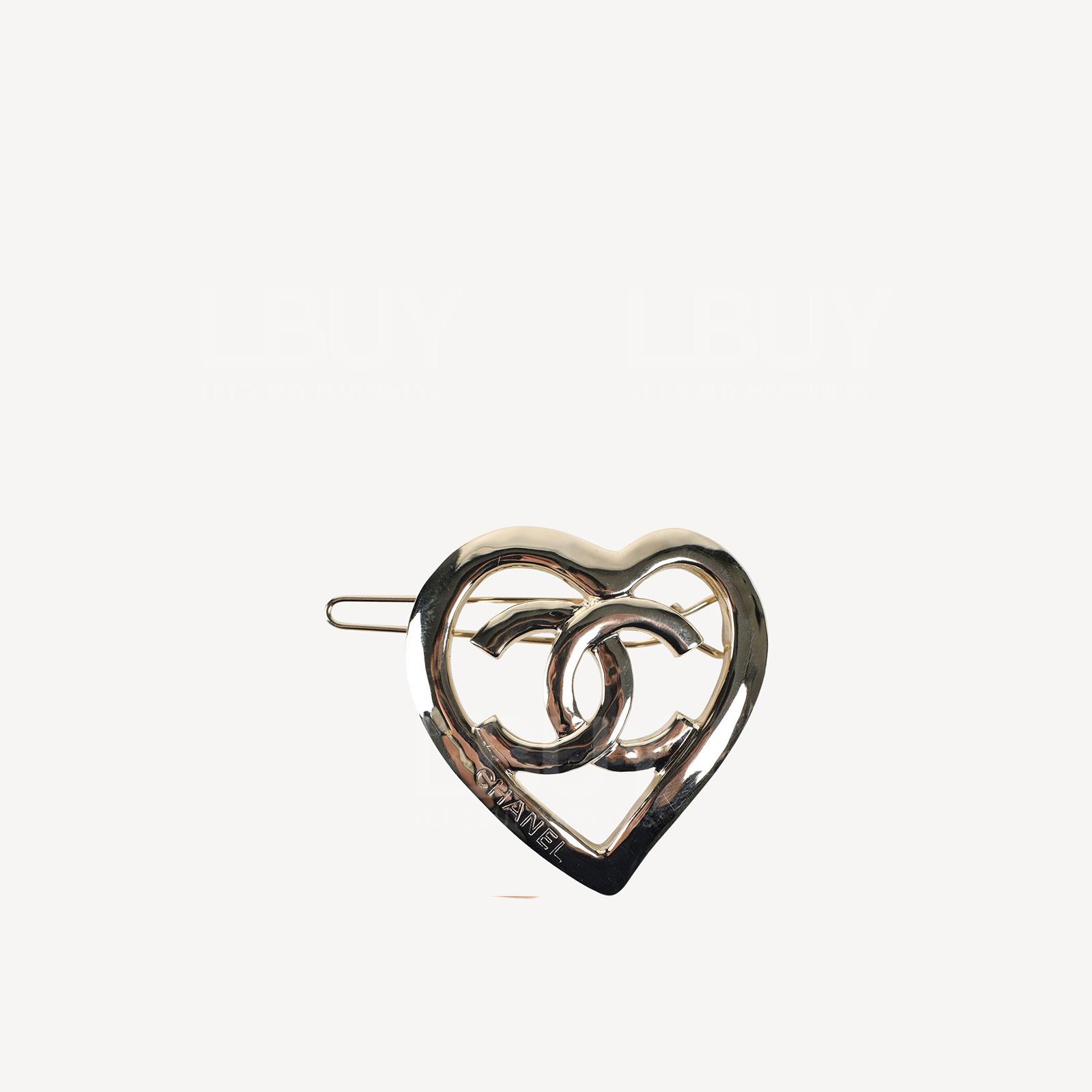 Chanel Gold Heart Hair Clip AB7900