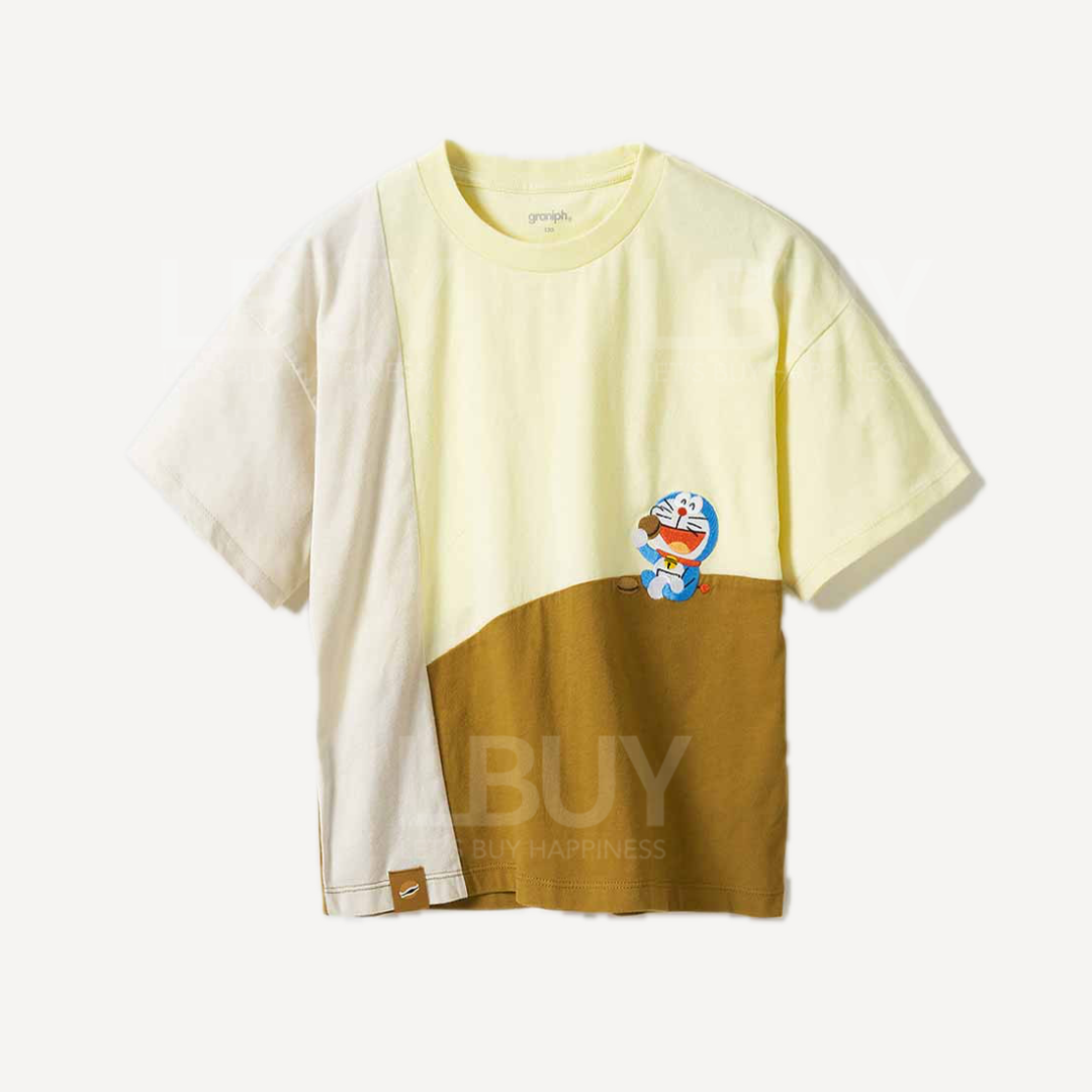 Graniph x 多啦A夢豆沙包銅鑼燒兒童寬鬆版短袖T恤 KID UNISEX
