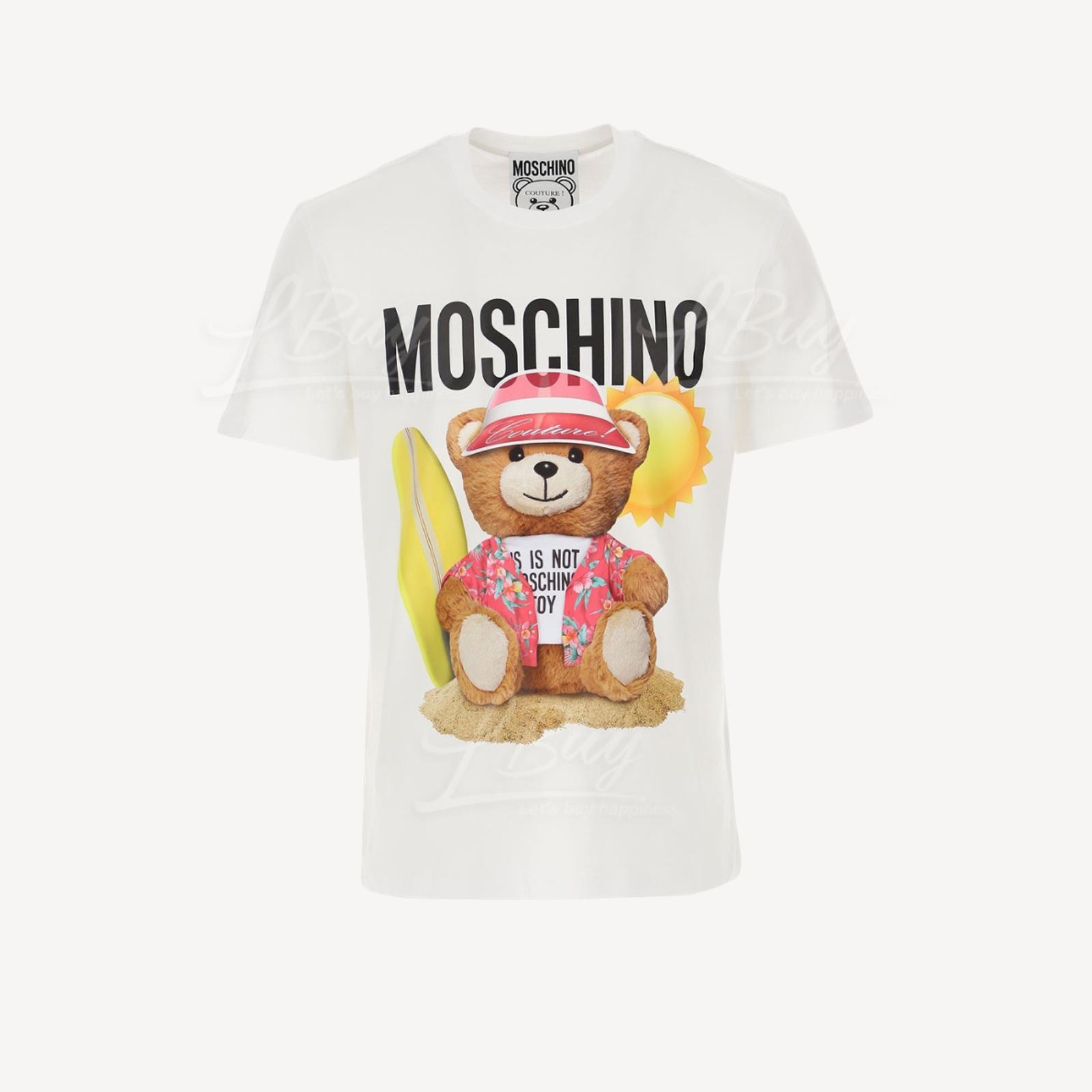 Moschino 海灘熊仔白色短袖T恤 Tee