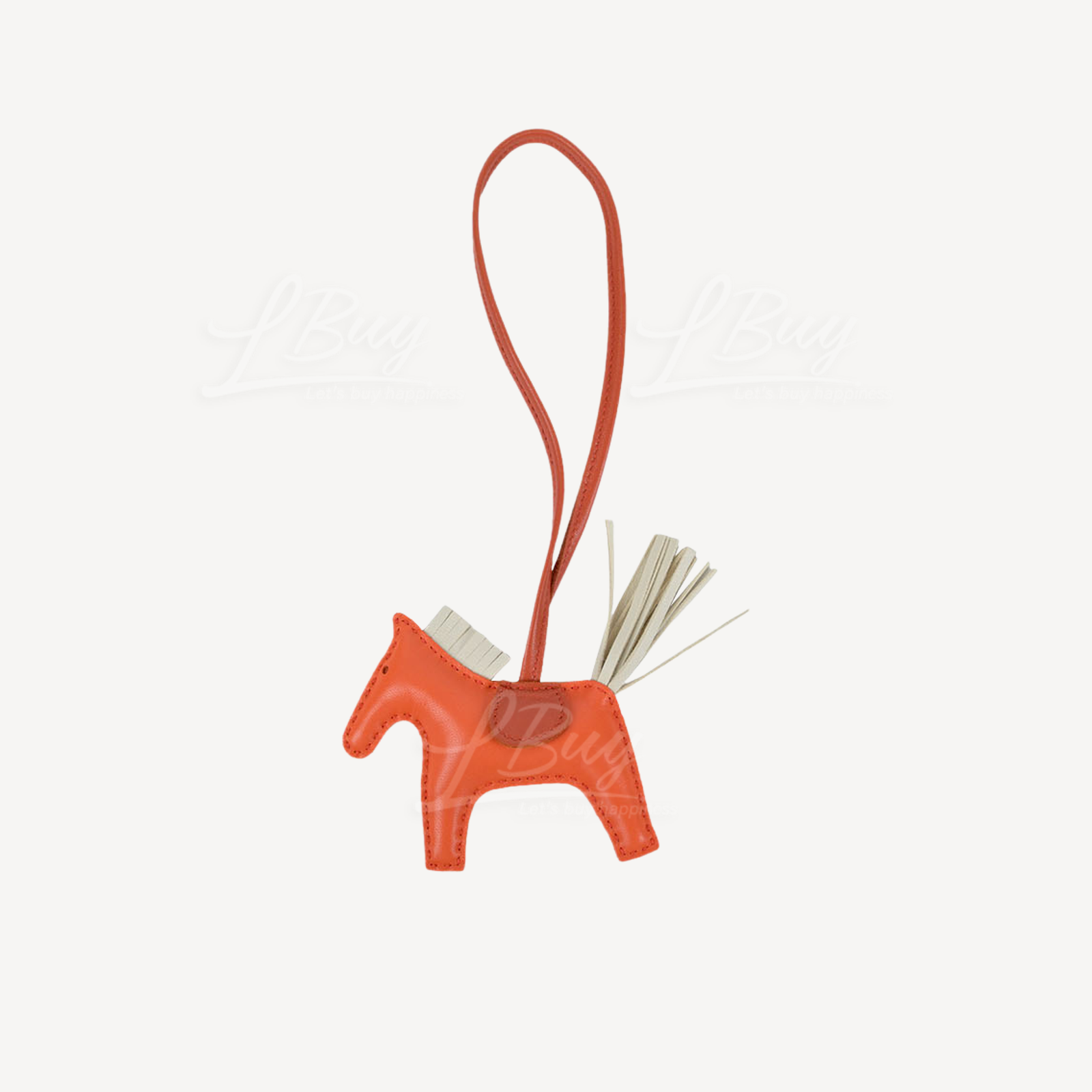 Hermes Rodeo PM Charm 包袋吊飾 三併色 罌粟橙 奶昔白 瑪瑙色