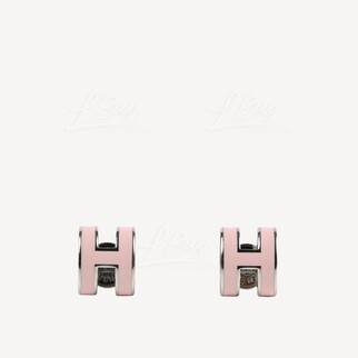 Hermes Mini Pop H Earrings 耳环 糖果粉配银色