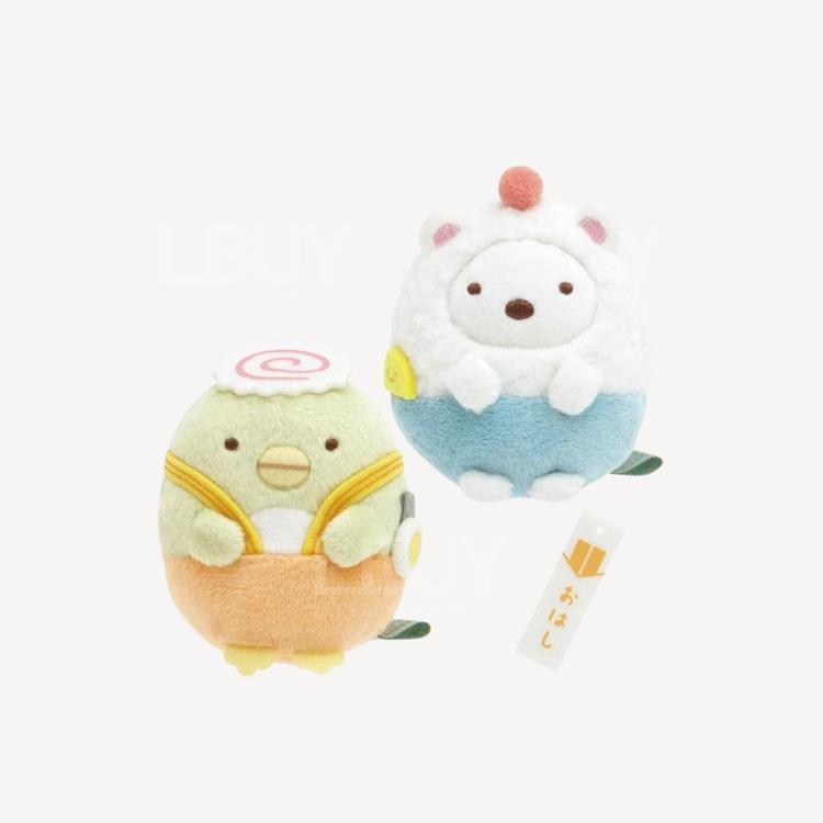 角落生物  一對手玉: 白熊&企鵝公仔 (7cm)