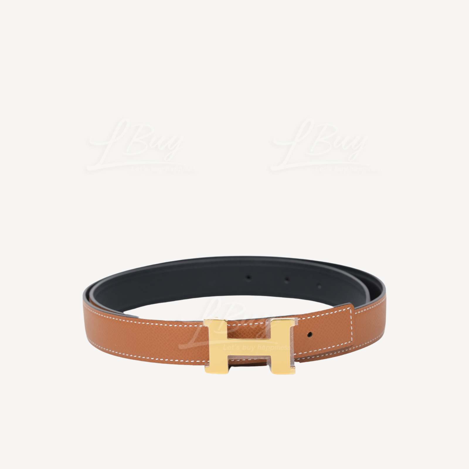 Hermes Mini Constance 24mm Reversible Belt Gold Black with Gold Hardware
