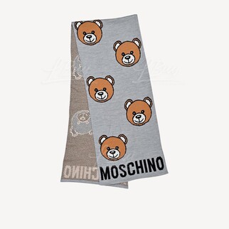 Moschino Teddy Bear Grey  Scarf