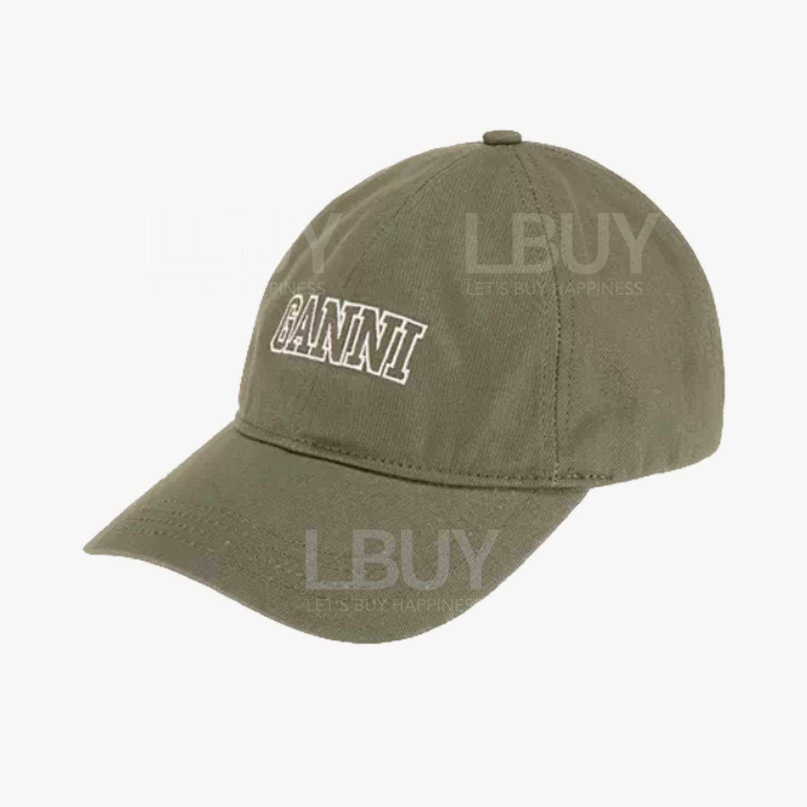 Ganni 丹麦品牌军绿色帽