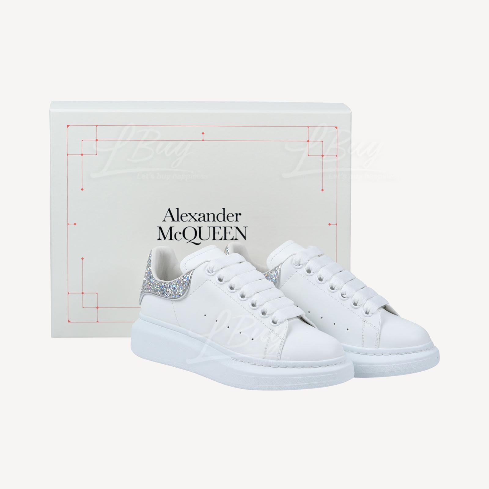 【未使用美品】ALEXANDER MCQUEEN〈参考価格108,100円〉 Alexander McQueen Oversized metallic leather sneakers