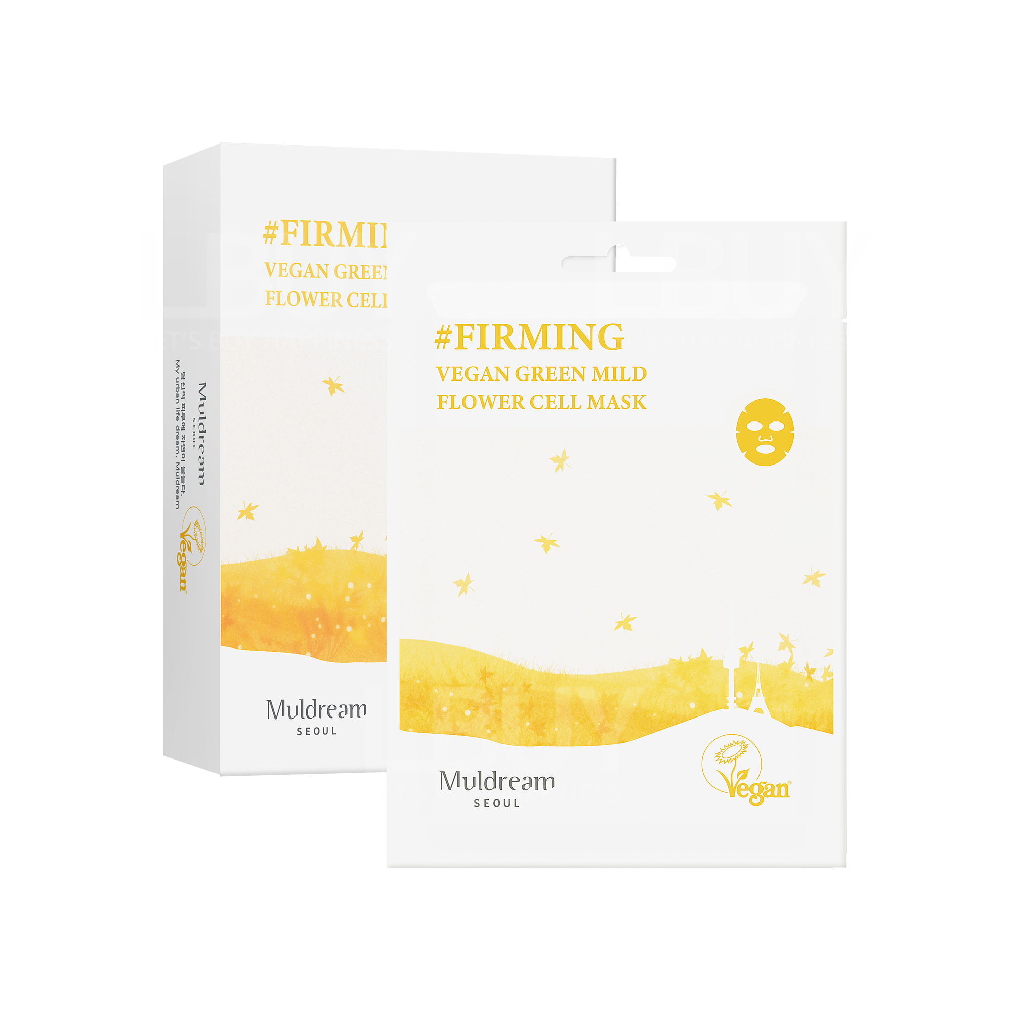 Muldream Vegan Green Mild Flower Cell Mask 25ml x 10ea