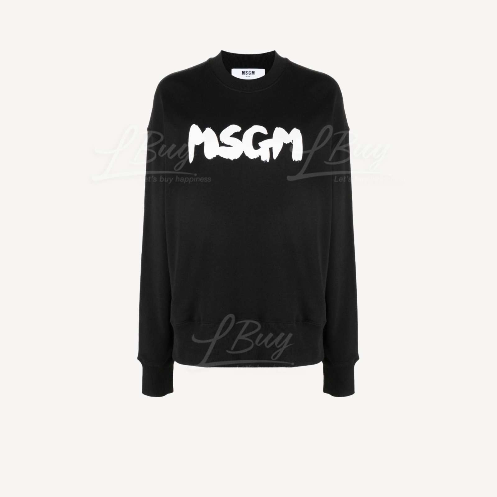 MSGM 字圆领长袖卫衣