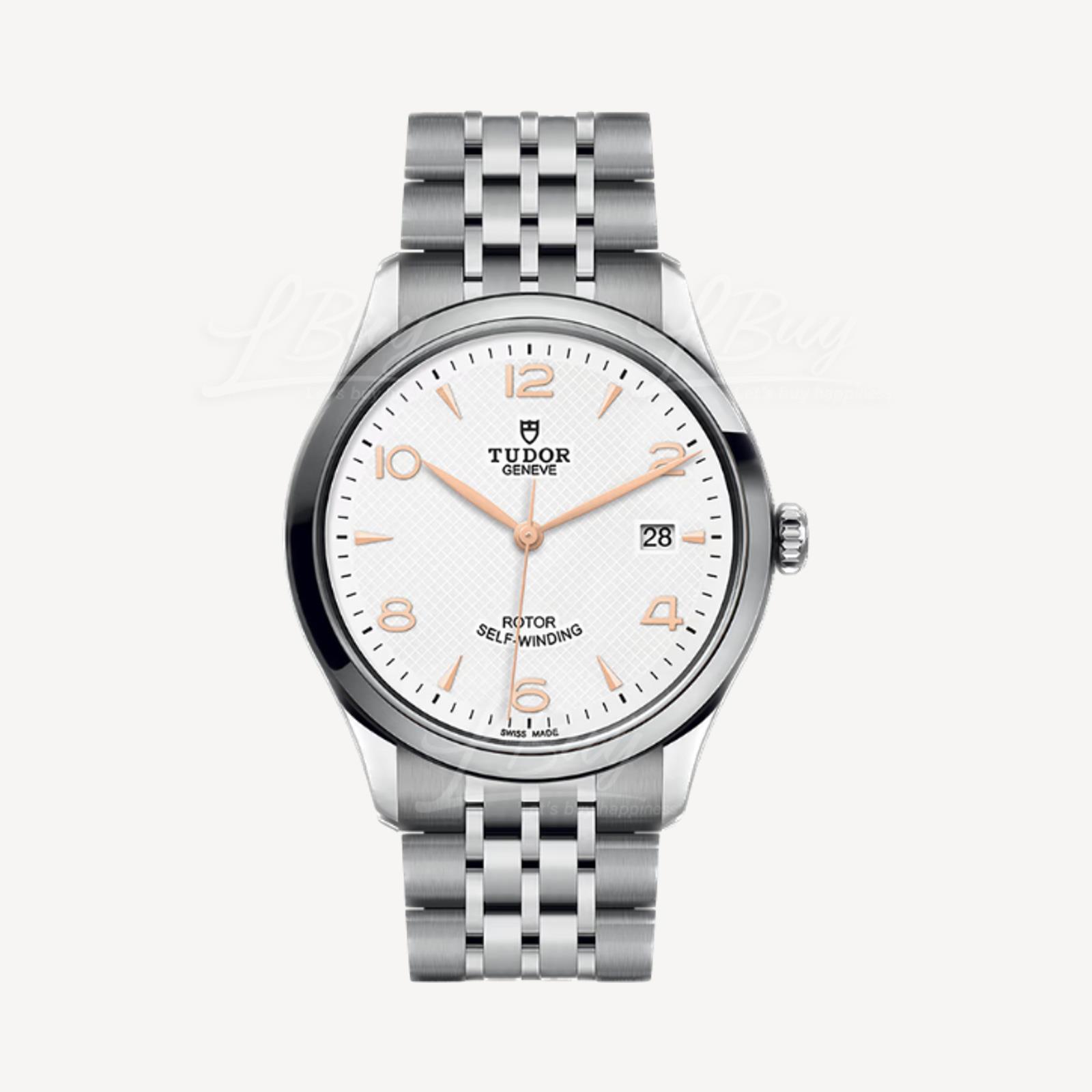 Tudor 1926 M91550-0011 鋼錶殼，直徑39毫米 白色錶面